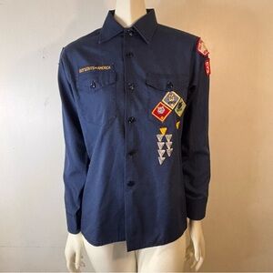 Boy Scouts of America Navy Uniform Shirt, Sz Boys 16